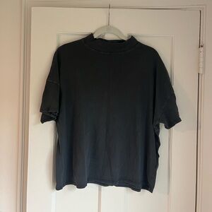 Free People Fearless Tee Medium Washed Black Gray
